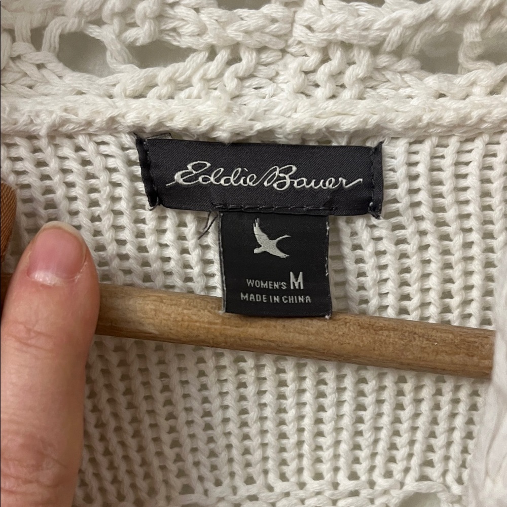 White Open-Front Sweater - Picture 4 of 5